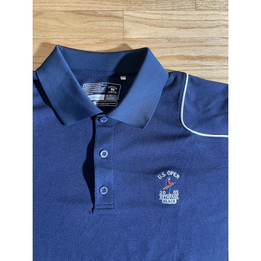 Vintage 2009 U.S. Open Bethpage Black Cutter & Buck Golf Polo Men's Size XL